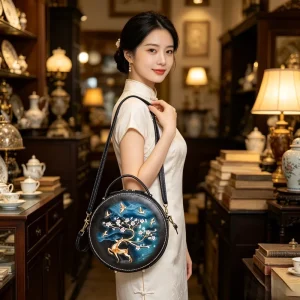 Bags For Women Mischievous Artisan Women’s Summer Crossbody Shoulder Bag Zipper Closure Plants Flowers Pattern Fashion Handbags