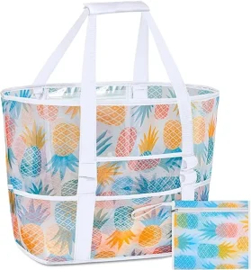 Beach Bag Premium Makeup Nylon Mesh Bags Set Fashion Cube Style Vacation Luxury Beach Bag