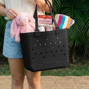 Beach Bag Rubber Tote Waterproof Large Tote Bag for Beach Pool Boat Groceries Sports Getaway Bag
