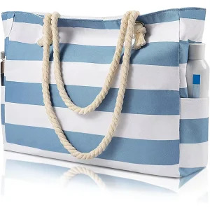 Beach Bags for Women Large Beach Bags with Zipper Waterproof Sand Proof Swim Pool Bag Large Tote