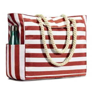 Beach Bags for Women Large Waterproof Beach Tote Bag with Zipper Waterproof Sand Proof Swim Pool Beach Bag Large Tote