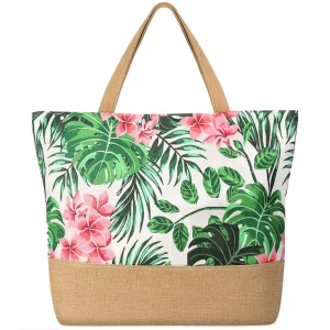 Beach Bags for Women Waterproof Sandproof Women Tote Bag Large Beach Bag with Zipper for Summer