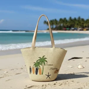 Beach Lady Shoulder Bag Large Capacity Leisure Vacation Straw Bag