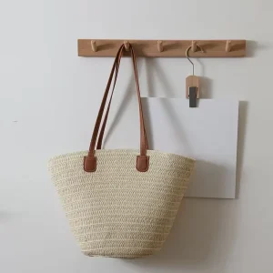 Beach Straw Bag Large Tote Bags for Women New Fashion Handmade Summer Purse Handbag Straw Beach Bags