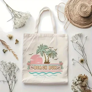 Beach Tote Bag Custom Beach Vacation Tote Bag for Women Large Capacity Durable Shoulder Bag Shopping Bag Suitable for Daily Use