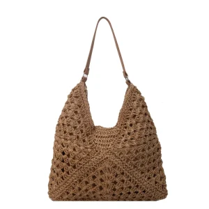 Beach Vacation Straw Woven Versatile Shoulder Tote Bag