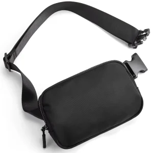 Belt Bag for Women Men Crossbody Fanny Pack for Women Waist Bag with Adjustable Strap Black
