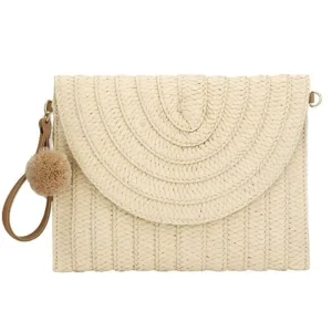 Best Selling Women’s Stylish Summer Beach Straw Woven Clutch Bag Envelope Satchel Handbag Fashion Style