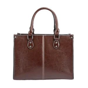 Big Capacity Fashion Lady Crossbody Cowhide Leather Shoulder Handbags with Zipper Closure for Promotion