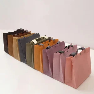 Biodegradable Non Woven Tote Bag for Supermarket Clothing Shopping Packaging Gift Bags with Custom Logo in Stock