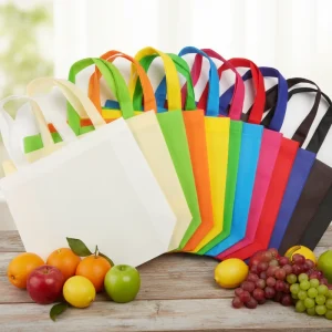 Biodegradable PP Spunbond Non Woven Fabric Roll Tote Bag for Supermarket Shopping Ecofriendly & Recyclable