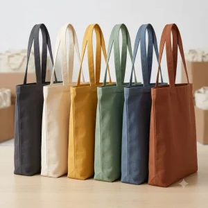 Biodegradable Twill Cotton Canvas Tote Bag with Shoulder Handle Plain Design Shoulder Strap Handbag Style