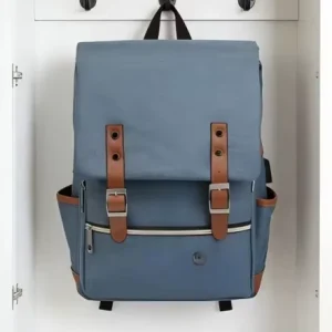 Blue Durable Lightweight Waterproof Trendy School Backpack for Boys and Girls Polyester Material School Bag