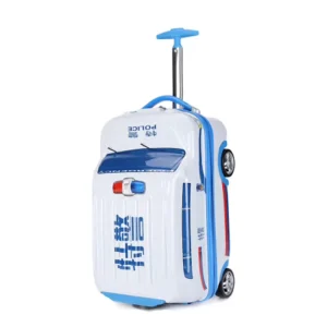 Boarding Case Cute Cartoon Car 911 Car Shape Kids Trolley Suitcase Solid Children Carry on Rolling Luggage