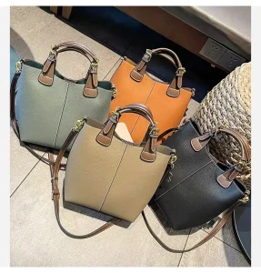 Bolsos Para Mujer Sac a Main Femme Trend Trendy Designer Bucket Handbags Shoulder Genuine Leather Women Tote Bags