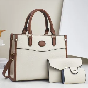 Brand PU Bag Luxury Vintage Summer Women’s Tote Shoulder Bag Clutch Purse Set