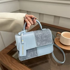 Brands Bag Luxury Women Handbags Ladies Patchwork Designer PU Leather Handbag Ladies Purses Square Underarm Splice Shoulder Bags