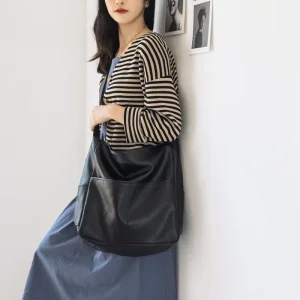 Bucket Bag Women’s Satchel Handbags Trendy Leather Shoulder Purses for Women Adjustable Strap Shoulder Crossbody Bag