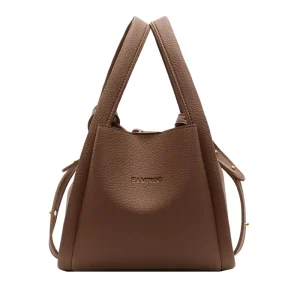 Bucket Bag in Fashionable Lychee-Patterned Soft Leather