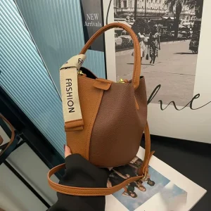 Bucket Bags Woman’s Popular Small Bucket Hand Bags Females Fashion Scarf Purses for Lady