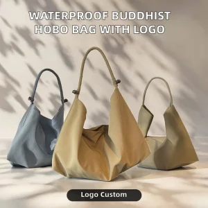 Buddhist Plain Nylon Polyester Zipper Women’s Hobo Messenger Bag Waterproof Casual Private Small Batch