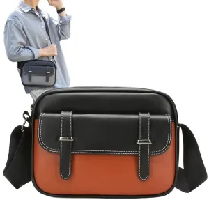 Bulk Custom Designer Waterproof Luxury Fashion Silk Screen Printed PU Leather Travel Side Cross Body Men Shoulder Messenger Bags