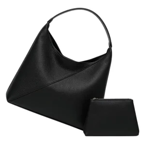 Bulk Order Online Boutique Sturdy Black Lychee Pattern Hobo E-commerce Women’s Hobo Bags