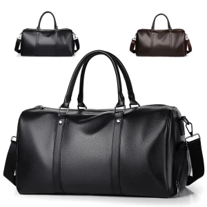 Business Commute Gym Duffel Bag Waterproof Travel Accessories with Wet Pocket Customizable Logo Fashion PU Material
