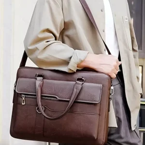 Business Horizontal Laptop Bag Large Capacity Briefcase Men’s Crossbody Bag