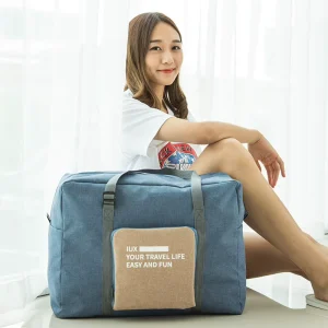 Business Trip Travel Bags Luggage Casual Waterproof Nylon Foldable Luggage Travel Bags Large Capacity Outdoor Unisex Zipper