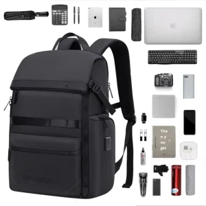 Business Unisex Polyester Laptop Backpack Manufacturer Fashion Cross-Border Trend All-match Simple Logo Printable Outdoor 20-35L