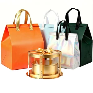 Cake Box Aluminum Foil Insulated Bag Combination Cake Box Food Grade Base Paired Suitable Non Woven Bags Customizable Sizes