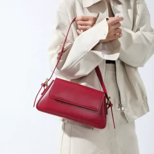 Candy Color Trending PU Leather Small Underarm Shoulder Bags Ladies Sling Crossbody Hand Bags Cute Beauty Women Purses