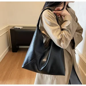 Candy Patterned Waterproof PU Hobo Tote for Women Big Simple Style Cross Body Shoulder Bag with Polyester Lining