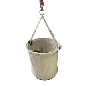 Canvas Garden Tools Bucket Bag With Plastic Bottom Work Bucket