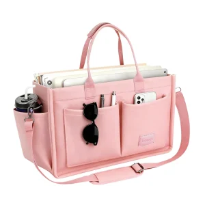 Canvas Tote Bag for Women With Pockets Laptop Work Crossbody Purses Everything Shoulder Tote Bag Ev