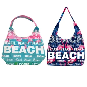 Canvas Tropical Summer Souvenir Tote Bag Flamingo Beach Bag