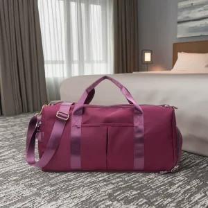 Capacity Fashion Travel Duffel Bag With Shoes Compartment Waterproof Zipper Closure Custom Logo Gym Bag For Unisex Weekend Use
