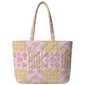 Carry All Daily Life Tote Bag Quilt Puffer Work Lightweight Quilt Storage Bag Hawaiian Puakenikeni Custom Print Tote Bag