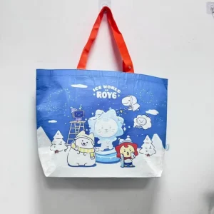 Cartoon Print Recycled RPET Shopping Bag Colorful Durable Eco Friendly Personalized Tote for Clothing & Shopping