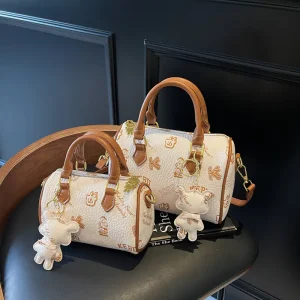 Cartoon Printed Boston Bag Single Shoulder Crossbody Bag High Quality Ladies Handbags for Women