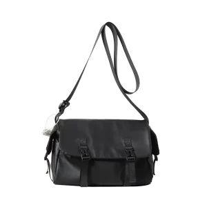 Casual Crossbody Bag Unisex Messenger Bag with Zipper Closure