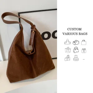 Casual Hobo Bags Women Shoulder Suede Hobo Bag Fashion Tote Bags with Zipper