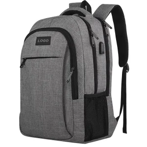 Casual Large Backpack Black Custom Business Travel Waterproof Laptop Backpack for Men School Bag