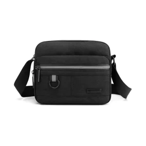 Casual Men’s Shoulder Crossbody Bag Canvas Lightweight Simple Daily Mobile Phone Change Adjustable Polyester
