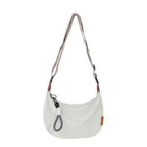 Casual Nylon Cloth Women’s New Arrival Trendy Korean Style Crossbody Dumpling Bag Single Strap Zipper Large Capacity Canvas