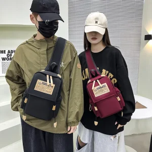 Casual Nylon Logo Messenger Bag Unisex Large Capacity Fashion Lightweight Shoulder Trendy Student All Match Spring 37