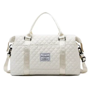 Casual Quilted Large Capacity Water Proof Unisex Tote Bag Luggage Bag Fashion Oxford Fabric Zipper College Student Sports