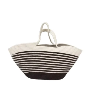 Casual Retro Summer LS Large Capacity Ins Style Straw Woven Bags Open Portable Single-Shoulder Vacation Beach Fashionable Beach