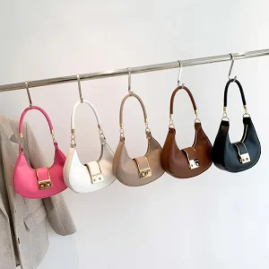 Casual Women’s Retro Underarm Bag Candy Color Shoulder Bag Fashion Handbags for Women